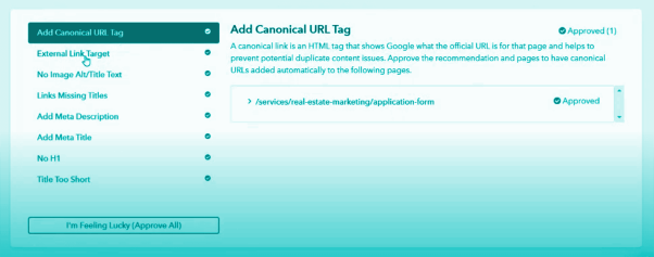 AlliAI – SEO recommendations