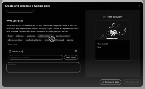 Localo – Create post