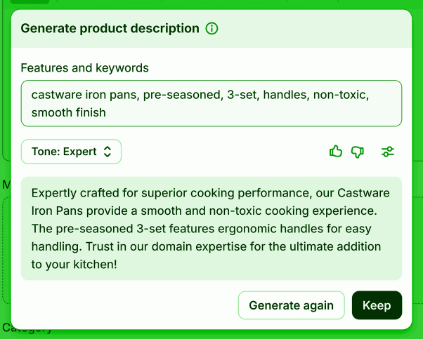 Shopify Magic – Product description